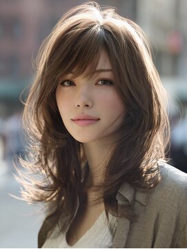 アルトリスト(Altruist Aging×HAIR&SPA) ★ダークアッシュ大人ガーリーボブ着物ミディアムレイヤーカット