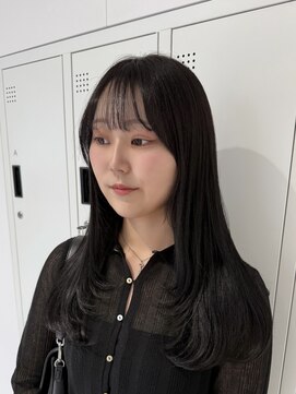 クラム(clam.) グレージュ×顔まわりレイヤー