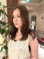 ビュートリアム265(BEAUTRIUM 265)&nbsp;◯流れる顔まわりレイヤーカットセミロングブリーチなしベージュ