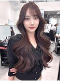 韓国風レイヤーカット顔まわりくびれオルチャン堀江