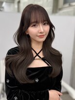 アリュウル 表参道 青山(Allure) 韓国モテヘア*ぱつんと前髪×透けるグレージュカラー○伊藤