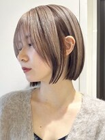 トルネード(TORNADO)&nbsp;シースルーバング×透明感ボブ　前髪あり　ha920