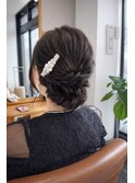 編み込み×シニヨン☆