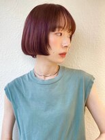 カバーヘア ブリス 大宮西口(COVER HAIR bliss)&nbsp;ラベンダーブラウン/透明感カラー/ショートボブ/小顔ヘアp大宮