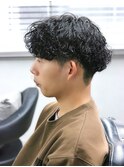 波巻きパーマ 波巻きスパイラル 波巻きシャドウ マッシュ