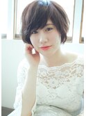 【nista】ナチュラルショートヘアイルミナモーヴカラー