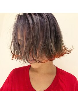 チクロヘアー(Ticro hair) ticrohair大石　ラベンダー＋オレンジボブ