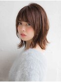 伸ばしかけもOKな外ハネミディアム☆relian表参道