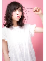 ソア 武蔵小杉(SOAR) ブルージュカラー黒髪斜めバングひし形似合わせカットマッシュ