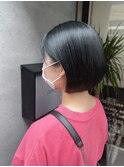 《Suite》ブルーブラック ミニボブ ブリーチなし