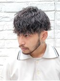 メンズマッシュツーブロック刈り上げツイストスパイラルパーマ