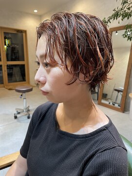 リト(re:to*) オレンジヘア+パーマ【re:to能見台YUHEI】