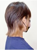 20代30代大人可愛い裾カラーミルクティベージュインナーカラー