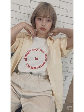 トゥーリ 筑紫野店(tuuli) 大人かわいい前髪◆マチルダボブ◆ピンクベージュ◆髪質改善◆