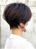 黒髪/グレーベージュ/レイヤーロング/前髪パーマ[西船橋/津田沼]