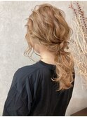 ローポニー ポニーテールアレンジ