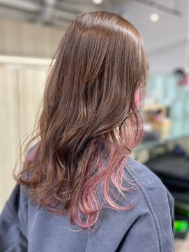 ブリッツバイレボ 船橋(BLITZ by REVO) 切りっぱなしボブ/エアリーロング/美髪/ピンクブラウン[船橋駅]