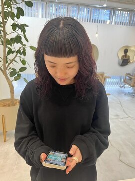 ピピバイヨーク(pipi, by yoke.) オン眉ウェーブ/ダークパープル