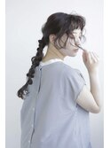 髪質改善×似合わせ結婚式あみおろしツインアレンジ（長岡京）