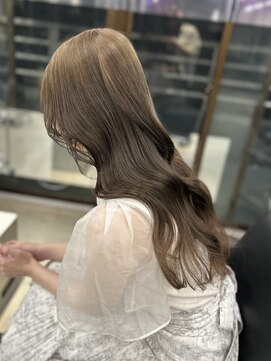 ペレ 栄店(PELE) デザインカラー/レイヤーカット/ウェットヘア/オリーブベージュ
