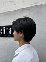 エリマ  茅ヶ崎(elima)&nbsp;メンズ刈り上げなしセンターパートニュアンスパーマ茅ヶ崎