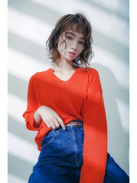 リスボーン(RESBORN) 【20,30代ナノバブルで艶髪にクセを活かしたハイライトボブ】