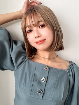 ドーチェ 平野(DOCHE) 切りっぱなしボブ×ケアブリーチ×シースルーバング