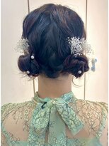 スタイル 横浜(STYLE)&nbsp;結婚式お呼ばれアレンジ/ツイン編みおろし/アレンジ/ヘアセット