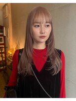 ワンダーヘアーグルーミング(WANDER Hair grooming)&nbsp;ケアブリーチカラーハイトーンピンクベージュレイヤーカット