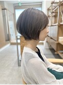 Say.ショートボブホワイトグレージュミニウルフ細めハイライト