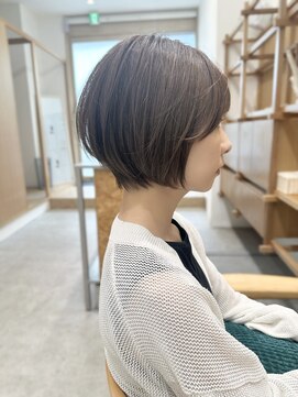 セイドット リー(Say. Ree) Say.ショートボブホワイトグレージュミニウルフ細めハイライト