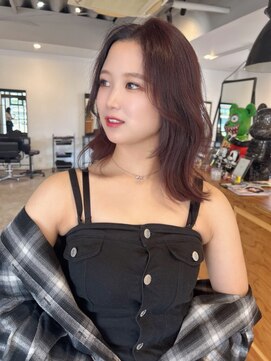 ナンバー(number+) 20代30代40代大人可愛い髪質改善カラー肩ラインエアリー