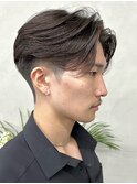 メンズセンターパートニュアンスパーマ毛流れ縮毛矯正刈り上げ