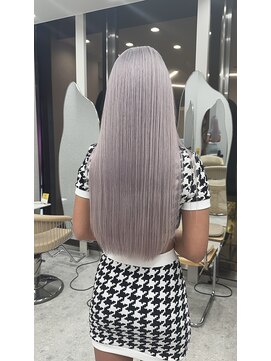 天神美容室 福岡ギャルホワイトブロンド/福岡ヘーゼルホワイト