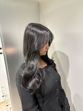 イオエ 西梅田(ioe) ブリーチなしカラー/髪質改善/ミルクティーベージュ/小顔へア