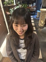 アンツ サザンリゾート 茅ヶ崎店(ANT'S Southern Resort)&nbsp;着物ヘア/ダークアッシュ/ミディアムレイヤーカット/茅ヶ崎