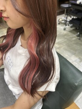 シエル 天神店(CIEL) イヤリングカラー【サーモンピンク×ピンクブラウン】