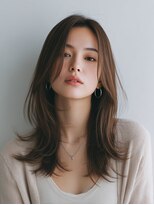 ロッソ 大橋店(Rosso) 深めブラウンの軽やかレイヤーロング【大橋】