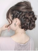 人気No.1×モテ愛されヘアセット×シニヨン×編み込み×アップ