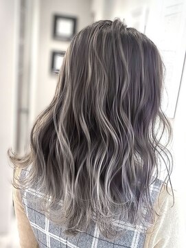 オーブ ヘアー ノア 熊谷店(AUBE HAIR noa) 【AUBE HAIR】エアタッチハイライト_ネイビーグラデーション
