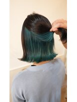 ボアップ 新居浜店(boappu)&nbsp;#インナーカラー #グリーン #ケアブリーチ