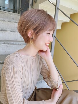 ロンド ストラーダ 心斎橋(Lond strada) ショート×ハイライト白髪ぼかし×マチルダボブ[心斎橋]