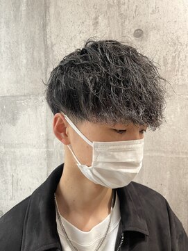 メンズアンダーバーホワイト 南海難波店(Men's _WHITE) 前下がりマッシュ～ツイストスパイラル～