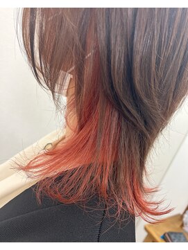 アールモンドヘア新世界 【北見】#インナーカラー#イヤリングカラー#ブリーチカラー