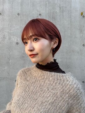 ガーデン オオタカノモリ(garden otakanomori) 20代30代40代大人丸みショートヘア×ベージュカラー