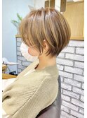 30代/40代/50代・絶壁解消・小顔前下がりショートボブ【中村】