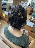 ハーフアップ
