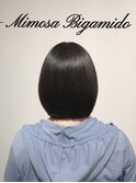▼ 40代ショートボブ クレイヘッドスパ 髪質改善ミルボンTR