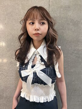 ペレ 梅田(PELE) 前髪/アンブレラカラー/こなれミディ/イメチェン/ウェーブパーマ