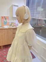 ヘアーアイスカルテット(HAIR ICI QUARTET)&nbsp;10代20代★大人かわいいダブルカラーブリーチミルクティーカラー